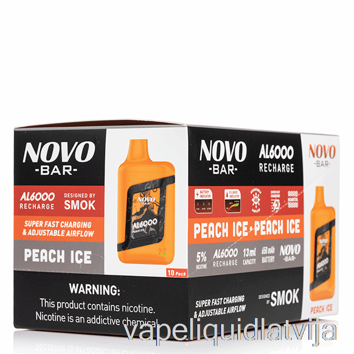[10 Iepakojumu] Smok Novo Bar Al6000 Vienreizējās Lietošanas Vape šķidrums